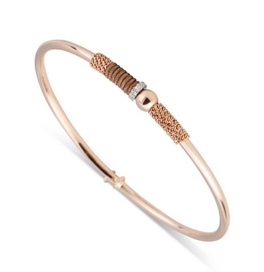 Pulsera CERVERA BARCELONA oro rosa, oro blanco y diamantes. Masai.