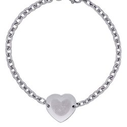 Pulsera Emotion Corazón Acero Baño Rodio EMACBRCUB3
