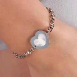 Pulsera Emotion Corazón Acero Baño Rodio EMACBRCUB3