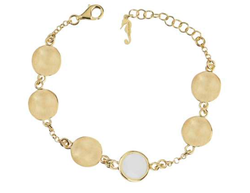 Pulsera IPPOCAMPO plata bañada esferas ovaladas. IPEL172