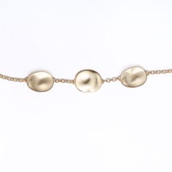 Pulsera IPPOCAMPO plata bañada esferas ovaladas. IPEL24