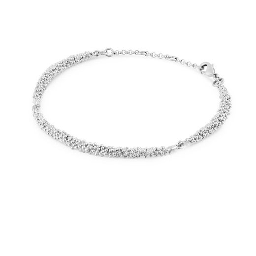 Pulsera JOIDART STARDUST, de plata con baño de rodio con pequeñas bolitas. J3368PO059000