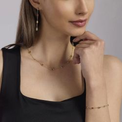 Pulsera MABINA plata chapada y circonitas multicolores ARCOÍRIS. 533746
