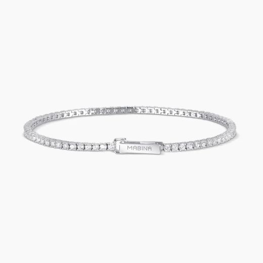 Pulsera MABINA tenis de plata y circonita CLUB DE TENIS.533355-M