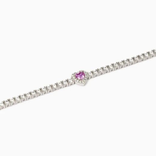 Pulsera MABINA tenis plata turmalina sintética y circonita. AMORÍO. 533838-18