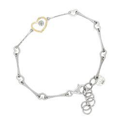 Pulsera MIQUEL SARDÀ de plata, oro y diamante. 26017