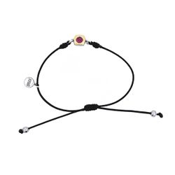 Pulsera MIQUEL SARDÀ de plata, oro y turmalina. 25128