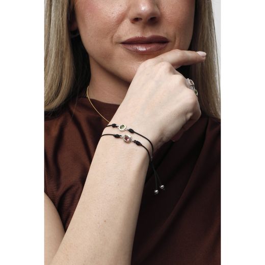Pulsera MIQUEL SARDÀ de plata, oro y turmalina. 25128