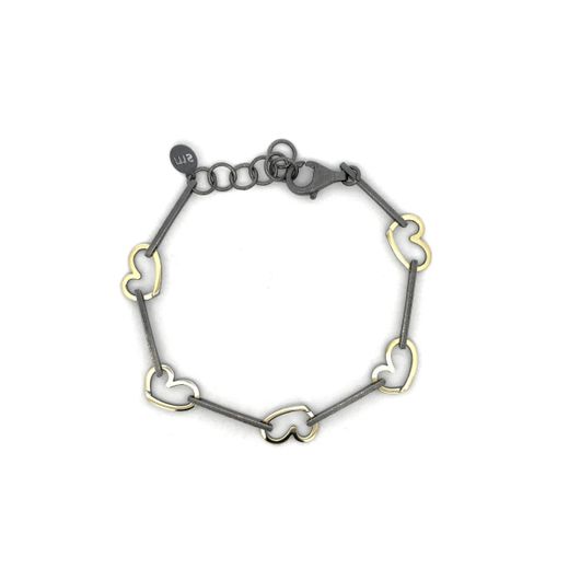 Pulsera MIQUEL SARDÀ de plata y oro. 25038
