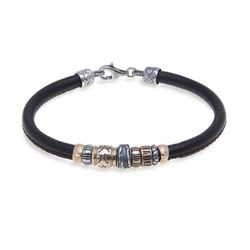 Pulsera PLATADEPALO Hombre ATOR de cuero liso. MB159X T/21