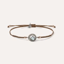 Pulsera SUNFIELD Banana Moon de plata Azul aguamarina. PU065390/49