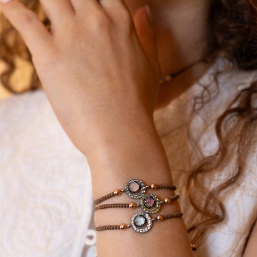 Pulsera SUNFIELD Banana Moon de plata Azul aguamarina. PU065390/49