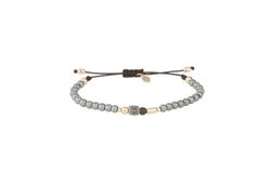 Pulsera SUNFIELD en plata y hematites. PU061298