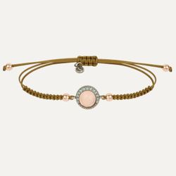 Pulsera SUNFIELD Plata, Zirconitas, Cuarzo Rosa, Nailon. PU064780/15