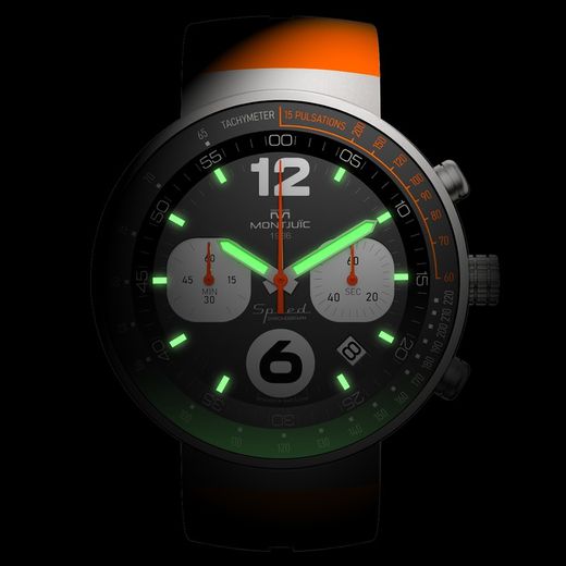 Reloj MONTJUIC Chrono Negro Blanco SS. MJ2.0101.S